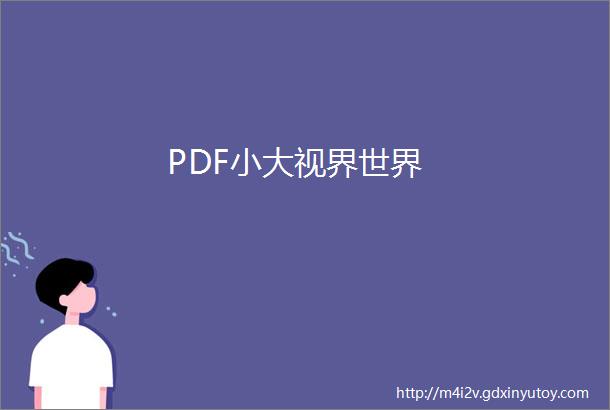 PDF小大视界世界